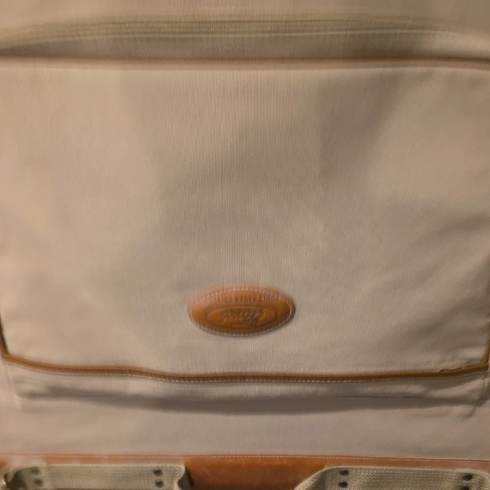 Vintage Eddie Bauer Edition Ford Canvas & Leather Garment Bag Luggage Travel Bag